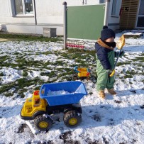 Zima v Kunčině a zvířátka v zimě - Berušky