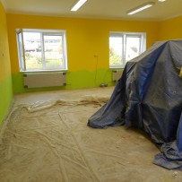 Prázdninová rekonstrukce na pracovišti v Kunčině