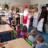 Mikuláš, anděl a čert ve školce