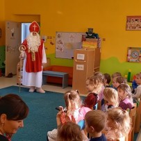 Mikuláš, anděl a čert ve školce